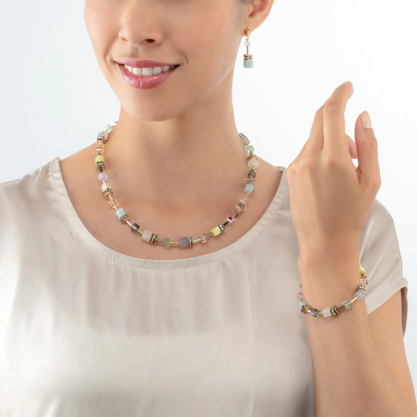 GeoCUBE® Iconic Precious Necklace Multicolour Gentle