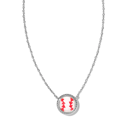 Baseball Necklace - Silver