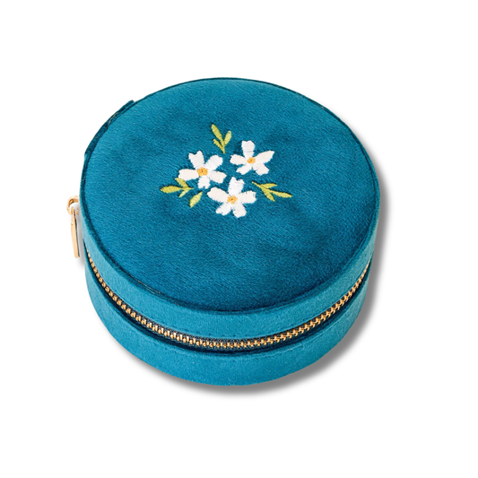 Round Velvet Jewelry Case