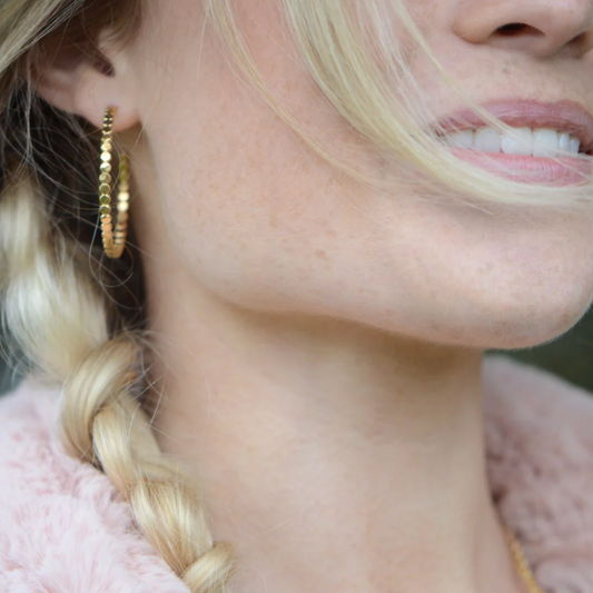 Marble Hoop Earrings