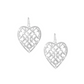 Adorned Heart Drop Earrings (Multiple Finish Options)