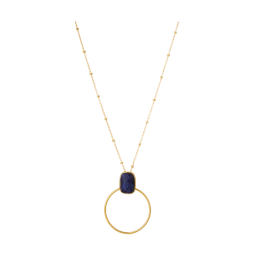 Sapphire circle necklace