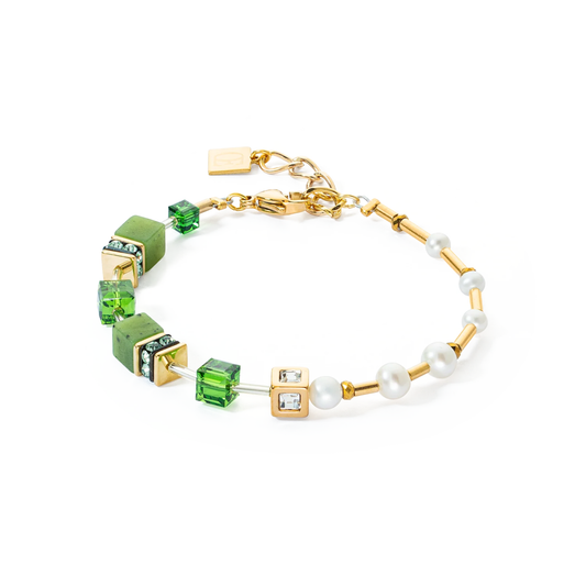 Pearl & Green GeoCUBE Fusion Bracelet